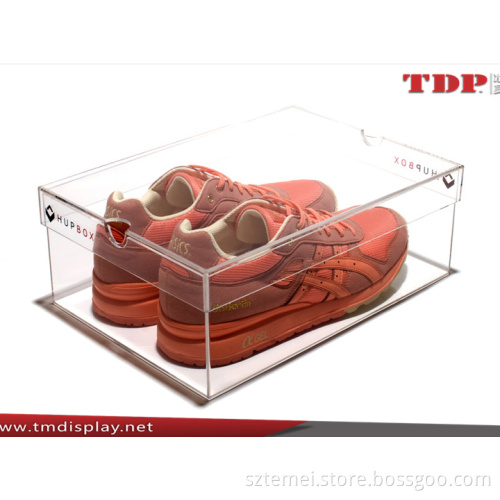 manufacturer custom transparent nike airtight showcase acrylic shoe box